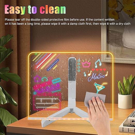 LED Colourful Glow Drawing Board | Kids Art Board UAE | Neon Markers