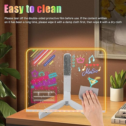 LED Colourful Glow Drawing Board | Kids Art Board UAE | Neon Markers