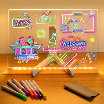 LED Colourful Glow Drawing Board | Kids Art Board UAE | Neon Markers