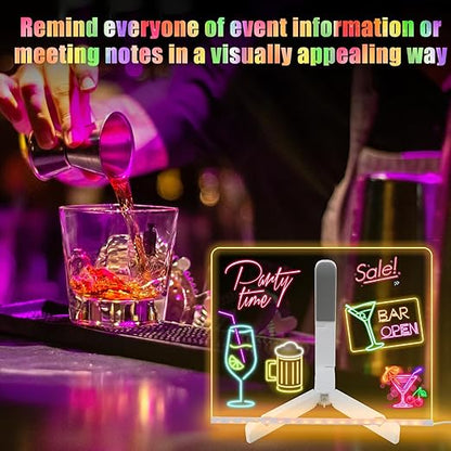 LED Colourful Glow Drawing Board | Kids Art Board UAE | Neon Markers
