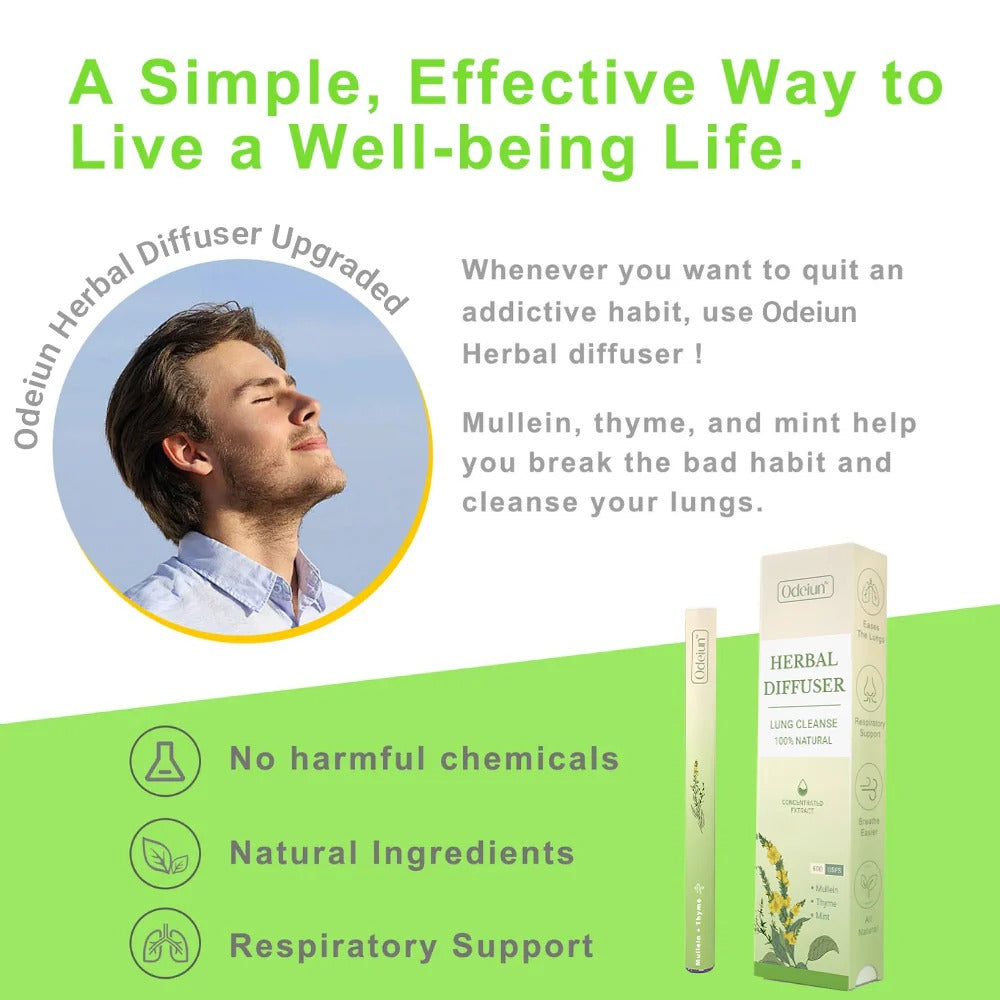 Pack of 4 Herbal Diffusers | Plant-Based & Portable   | Nicotine-Free Natural Herbal Aroma Sticks