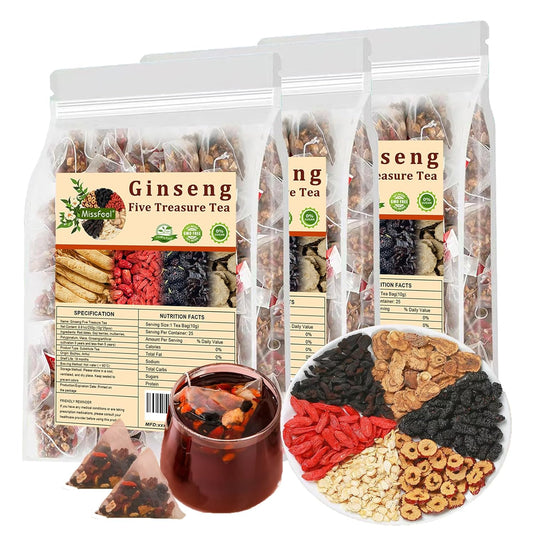 Ginseng Five Treasure Tea | Natural Herbal Tea UAE | Health & Wellness